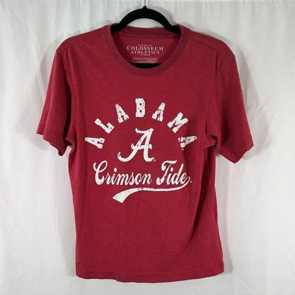 Alabama Crimson Tide Colosseum Shirt Men's Small Red Short Sleeve Crew Neck - Picture 1 of 9